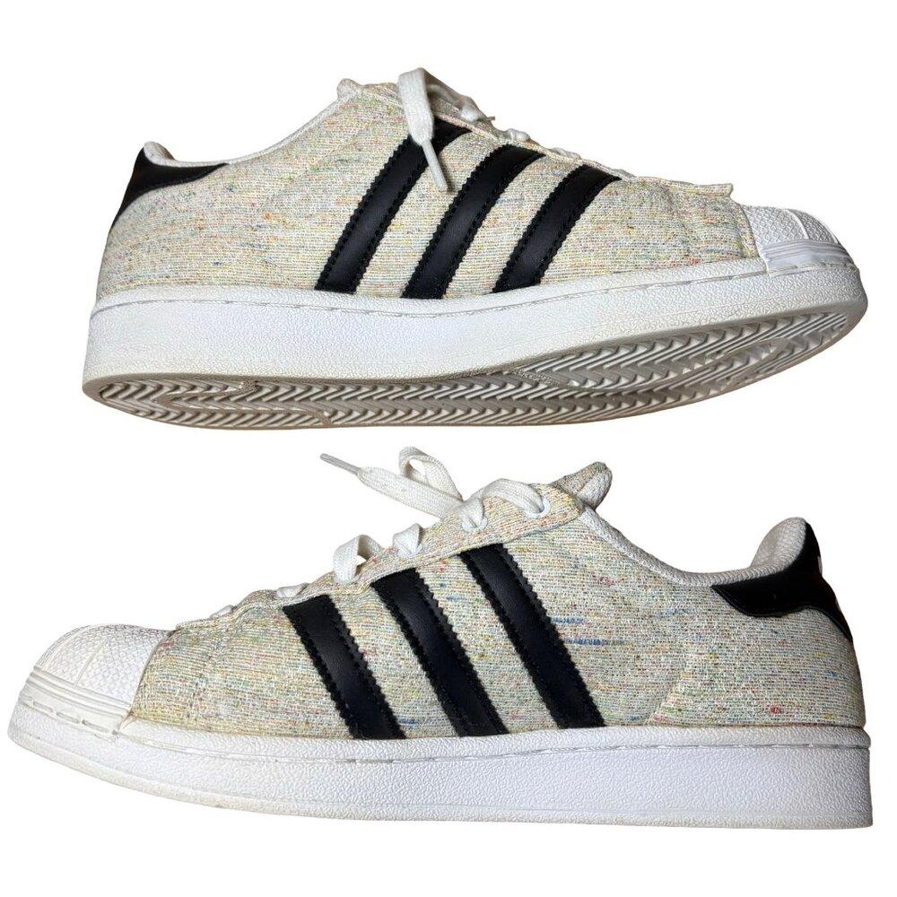 Adidas Superstar Tan Speckled Canvas Shell Toe Sneakers Women 6 - Picture 5 of 10